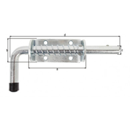 VERROU RESSORT AC.ZING. 85MM VERROU RESSORT AC.ZING. 85MM